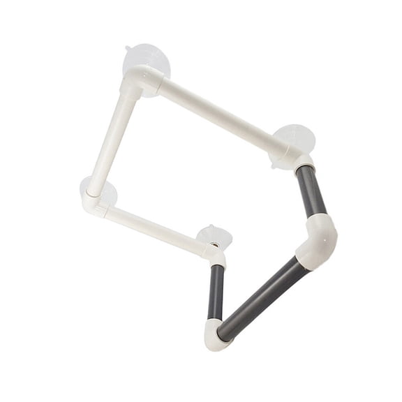 FOLOYORI 1Pack Plastic Bird Shower Stand with Suction Cups for Parrot Bathing 11.8x7.5in