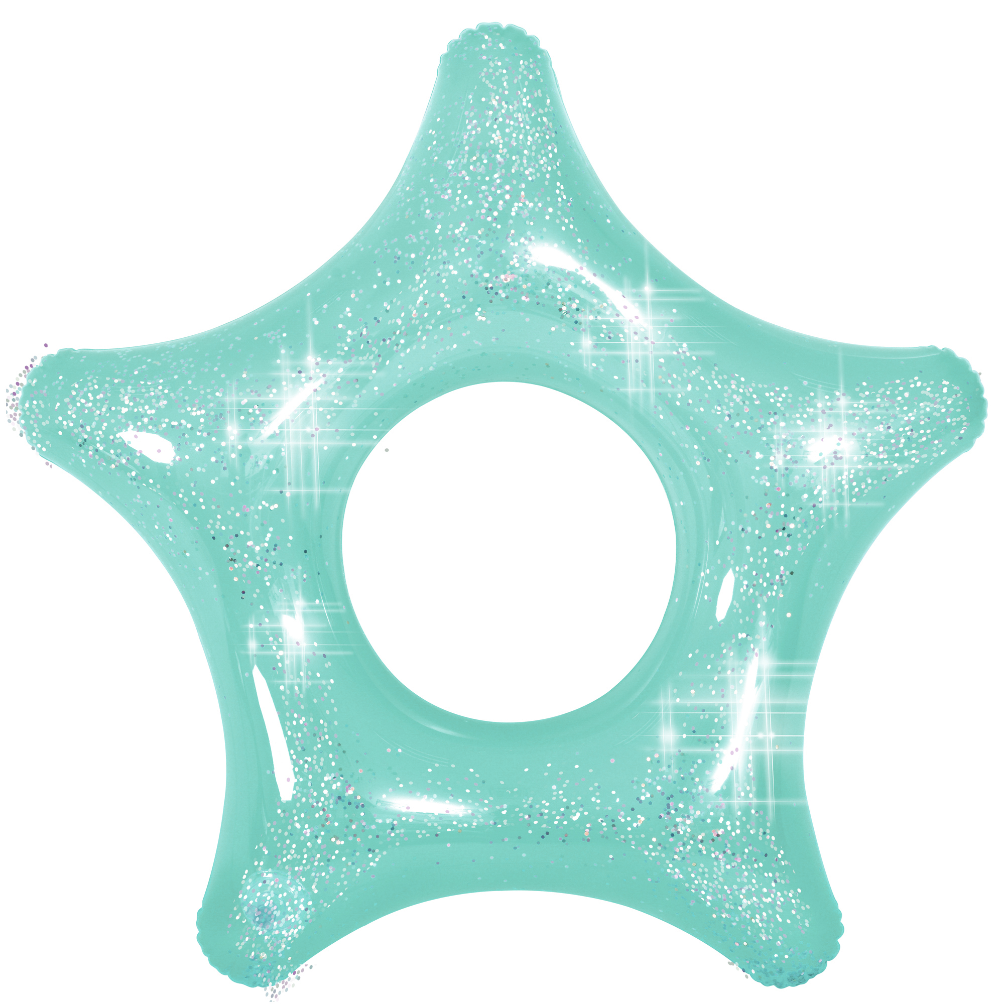 Pool Central 43" Green Glitter Star Inner Tube Pool Float