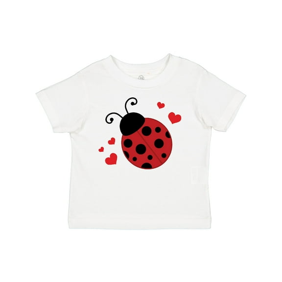 Inktastic Lady Bug and Hearts Girls Toddler T-Shirt