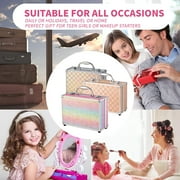 Hot Sugar Complete Makeup Kit for Teenage Girls & Women - Delightful Makeup Set for Kids 10-12 with Essential Products - Includes Tools, Brushes, Eyeshadows, and More! （Gold Check）