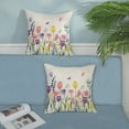 thumbnail image 3 of Spring Pillow Covers 16x16 Set of 2, Watercolor Flowers Lavender Butterful Tulip Decor Farmhouse Throw Pillows Summer Spring Decorations Floral Pillowcase Square Outdoor Cushion Case for Couch, 3 of 6
