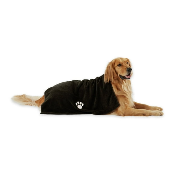 Bone Dry Embroidered Microfiber Large Pet Towel, 41x23.5"