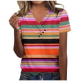 thumbnail image 1 of Camiseta de Manga Corta con Cuello en V, Camiseta Larga de Moda Y Ligera para Mujeres, 1 of 4