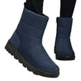 thumbnail image 5 of YAYUBA Snow Boots Women Blue Women's Winter Mid Calf Boots with Insulated Comfort and Traction Sole Design for Cold Weather, 5 of 7