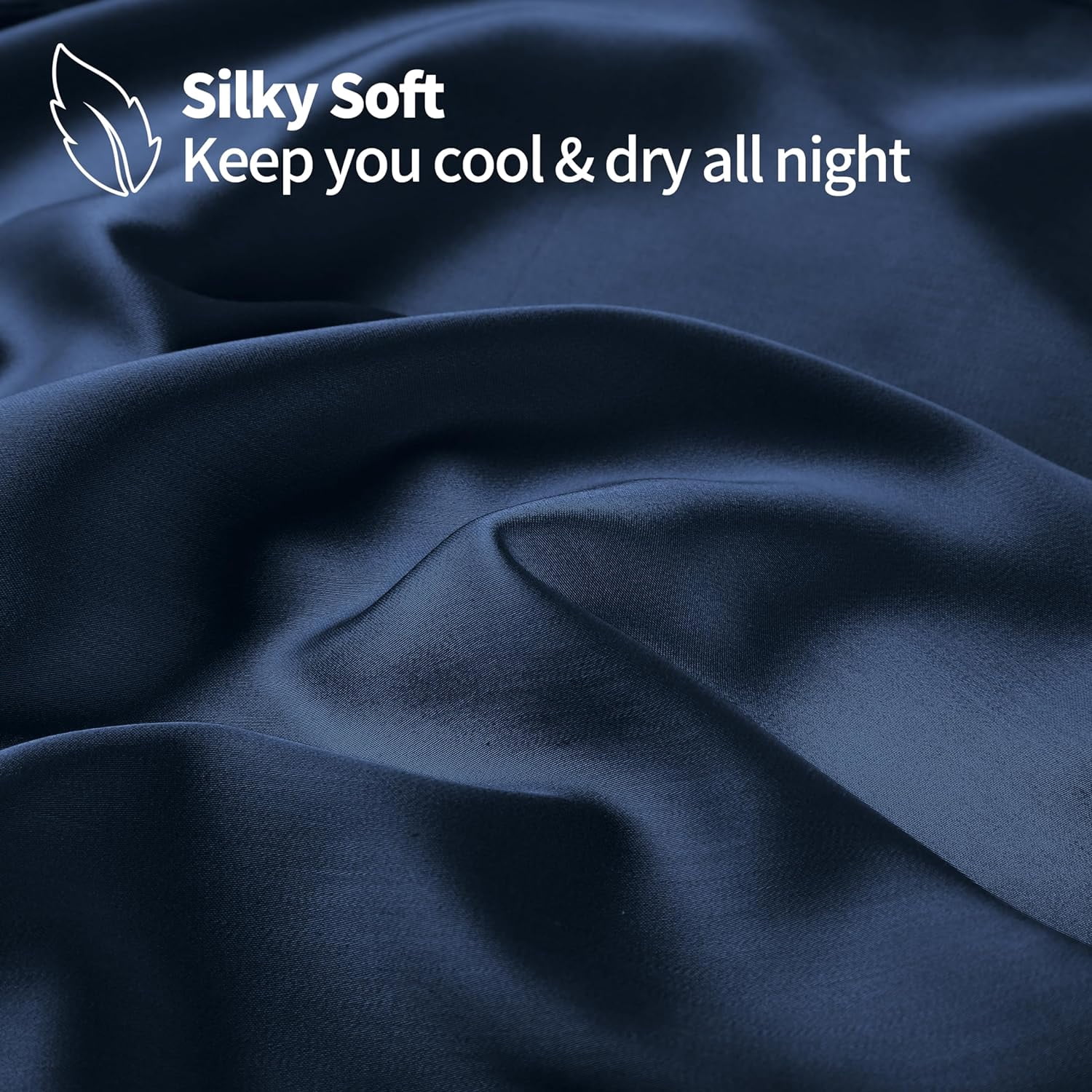 100% Bamboo Viscose Queen Sheet Set, 400 Thread Count, Cooling Sheets for Hot Sleepers, 16" Deep Pocket, Ultra Soft Breathable & Hotel Luxury Silky Bed Sheets, 4 Pieces, Queen, Dark Grey