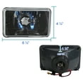 thumbnail image 4 of Spec-D Tuning 4X6 Black Sealed Beam H4 Headlights Square Lamps Pair Head Light Assembly, Left + Right Pair, 4 of 7