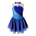 thumbnail image 5 of iiniim Kids Girls Figure Ice Skating Sequin Dance Dress Sleeveless Mesh Tutu Dress, 5 of 7