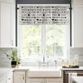thumbnail image 3 of Kitchen Cafe Window Tier Curtains and Valance 3 Pieces Set Farm Animal Cow Pig Chicken Print Rod Pocket Window Valances Panel Privacy Short Drapes Treatment for Bedroom Vintage Gray Wood Plank, 3 of 5