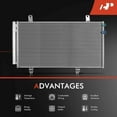 thumbnail image 5 of A-Premium Air Conditioning A/C Condenser Compatible with Toyota Camry 2007-2011, Avalon 2005-2012, Venza 2009-2016 & Lexus ES350 2007-2012, Replace# 3396, 8846006210, 5 of 8