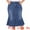 Blue, variant on Women's Plus Denim Fishtail Midi Jean Skirt with Pockets 1X Grey Blue