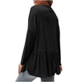 thumbnail image 3 of Posijego Women's Ruffle Cardigan Cozy Button Front Open Front Jacket for Women Lightweight Causal Outerwear, 3 of 3