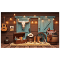 thumbnail image 1 of Rustic Design Cowboy Banner Western Theme Decoration Vintage Wooden Elements for Western Party Theme Party Cowboy Event, 1 of 5