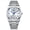Silver White, variant on Arabic Dial Men's Quartz Watch Silver Stainless Steel Luminous | Waterproof Business Casual Wristwatch with Date Display
