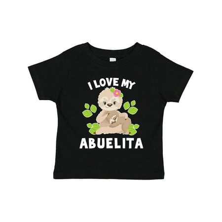 

Inktastic Cute Sloth I Love My Abuelita with Green Leaves Gift Toddler Boy or Toddler Girl T-Shirt