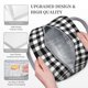 thumbnail image 3 of Balery White And Black Plaid Bolsa de Almuerzo para Mujeres, Caja de Almuerzo, Bolsa de Almuerzo Pequeña Impermeable, Tote de Almuerzo Reutilizable con Gran Capacidad, 3 of 6