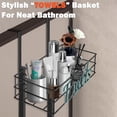 thumbnail image 4 of Over The Door Towel Racks, No Drill Towel Storage with Basket & Hooks, Space-Saving Multi-Functional Towel Holder for Bathrooms, bedrooms, Apartments, RVs (Matte Black), 4 of 4