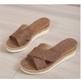 thumbnail image 3 of Women Sandals Summer Shoes for Women Wedge Sandals Medium Heels Zapatos Mujer Platform Slippers Women Summer Footwear, 3 of 4