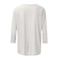 thumbnail image 4 of TSADFHJI Hauts de Noël Grande Taille Hauts à Manches 3/4 pour Femmes 2024 Mode Grande Taille F Chemises Formelles Décontractées T-Shirts Graphiques Col Rond S, 4 of 5