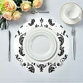 thumbnail image 5 of IAUYY Set of 4 Round Placemats for Dining Tables Heat-Resistant and Wear-Resistant DIY Printing Design Table Placemats，Applicable for Christmas Gorgeous Brocade Pattern, 5 of 7