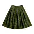thumbnail image 4 of Wxolcjlv Womens Oktoberfest Vintage Floral Pleated Midi Skirt Elastic Waist Folk Bavarian Festival Skirts, 4 of 5