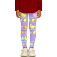 thumbnail image 2 of Girl's Pants Easter Print Leggings Athletic Casual Stretch Toddlers Kids Bottoms, 2 of 5