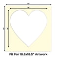 thumbnail image 2 of Off White Picture Frame Mat for 23x23 Frames - Heart Opening for 19x19 Photos - 10 Mats, 2 of 7