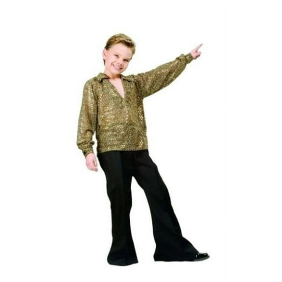 Disco Boy Costume - Gold - Size Child Large 12-14