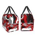 thumbnail image 3 of Lonchera aislante con estampado de camuflaje rojo Carati, impermeable, 3 of 7