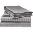 thumbnail image 3 of 400 Thread Count 100% Egyptian Cotton Sleeper Sofa Bed Sheet Set Stripe with 4 -PCS Fitted Straps, 3 of 5