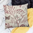 thumbnail image 2 of BANET Summer Pillow Covers ,Burgundy Red Wild Flower Plant Throw Pillows Case,Seasonal Floral Outdoor Decorative Square  Farmhouse Decor Cushion Covers for Home Sofa bed Couch White, 2 of 5