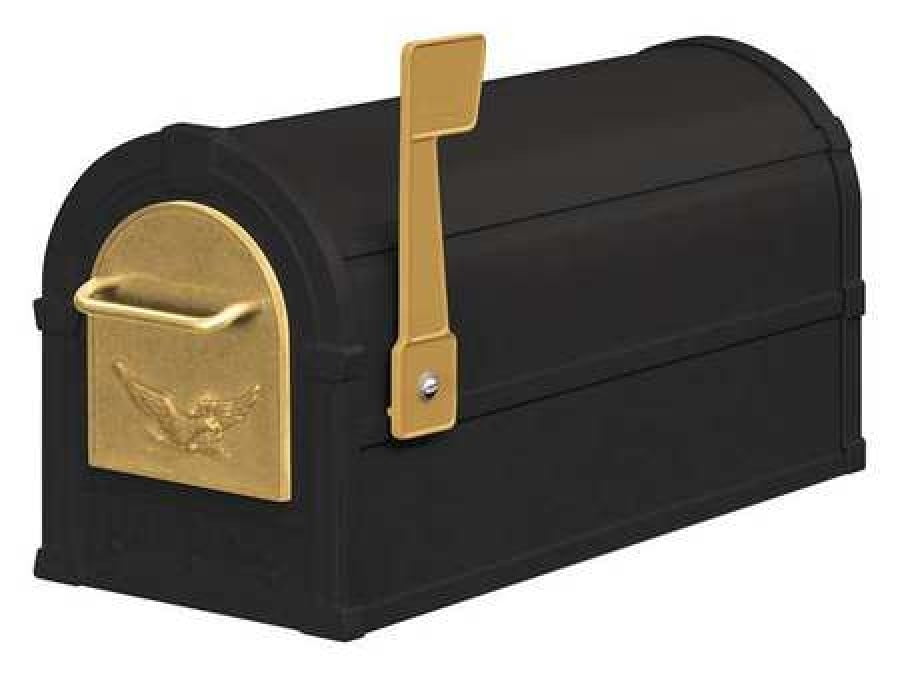 SALSBURY INDUSTRIES 4855EBLG Rural Mailbox,Eagle,Black/Gold Walmart