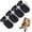 Black, variant on Dog Boots Paw Protector, Anti-Slip Winter Dog Shoes with Reflective Straps for Small Medium Dogs Size 5 4PCS