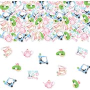 200Pcs Golf Tee Time or Tea Gender Reveal Party Confetti Pink Blue He or She Golf Gender Reveal Table Decorations for Expectant Parents Golf Sports Theme Gender Reveal Baby Shower Supplies