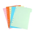thumbnail image 3 of Dosaele 5Pcs Refills 6 Hole Blank Colorful Paper for A5 A6 Loose Leaf Binder Notebook, 3 of 10