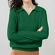 thumbnail image 4 of AUNVITO Women's V-Neck Slim Fit Long Sleeve Knit Sweater with Lightweight Comfort, 4 of 9