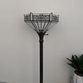 thumbnail image 5 of Tiffany Floor Lamp Vintage White Hexagon Stained Glass Mission for Living Room Bedroom 12'W*12"D*66"H, 5 of 6