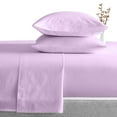 thumbnail image 3 of 4 Piece Bed Sheet Set – 1 Flat Sheet, 1 Fitted Sheet 15" Deep Pocket and 2 Pillowcases – 100% Egyptian Cotton & 500 TC, Bed Sheet Set For Bedroom – Extra Soft - Lavender Solid,Twin-XXL Size., 3 of 6