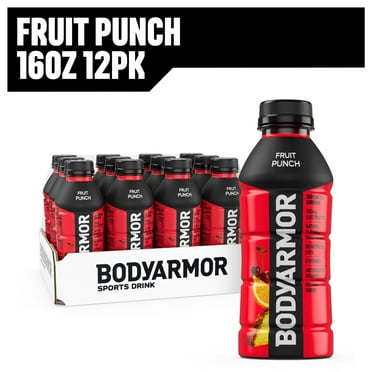 BODYARMOR Fruit Punch Electrolyte Sports Drink, 16 fl oz, 12 Pack Bottles