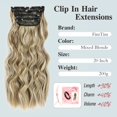 thumbnail image 2 of MORICA Clip in Hair Extension 20 Inch 6PCS Natural Long Wavy Curly Hairpieces for Women Thick Synthetic Fiber Double Weft Hair Full Head, 2 of 7