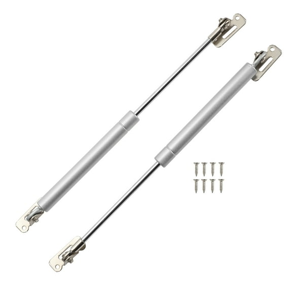 Unique Bargains 2 Set 27lb/120N 12inch/285mm Lift Supports Struts Silver Tone for Car Truck RV