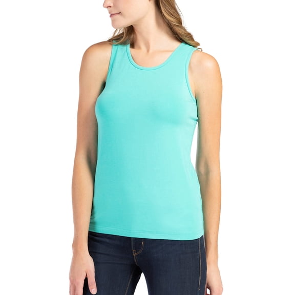 Fishers Finery Womens Essential Ecofabric Jersey Casual Yoga Tank (Turquoise, XX-Large)
