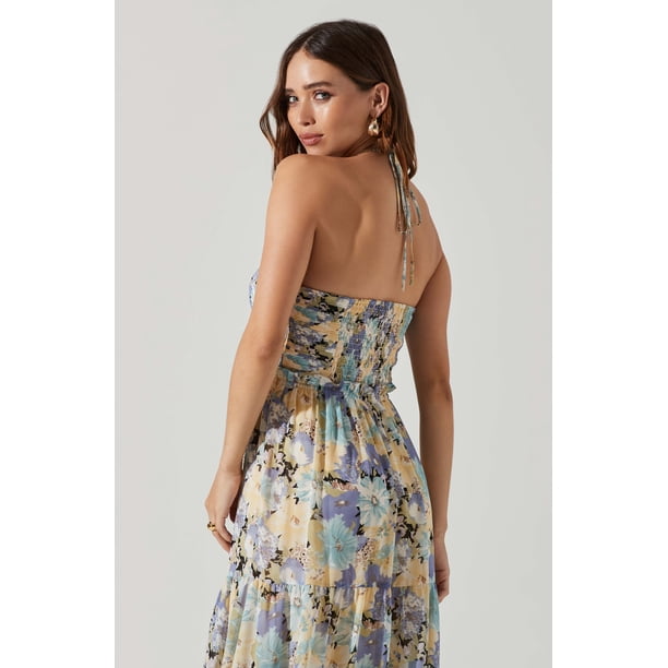 green emerald velvet dress Elsie Floral Midi Dress main image 1