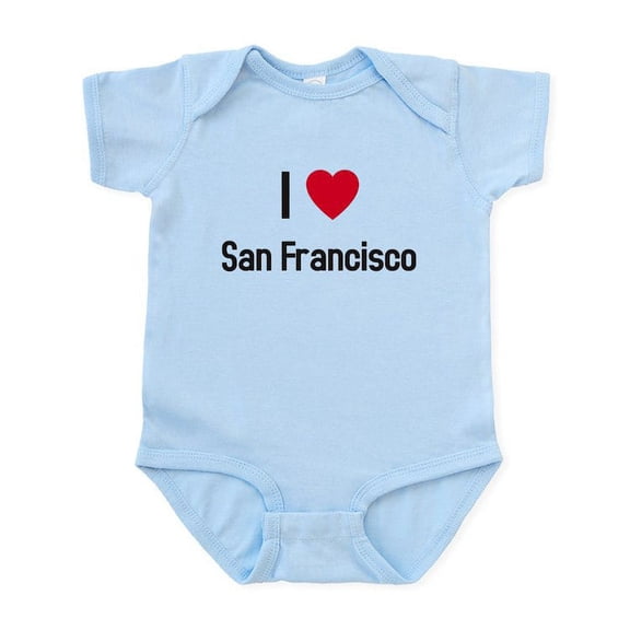 CafePress - I Love San Francisco Infant Bodysuit - Baby Light Bodysuit, Size Newborn - 24 Months