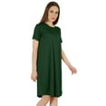 thumbnail image 2 of Inkmeso Solide Casual Été T-Shirt Robe pour les Femmes Ample Coupe à Manches Courtes Robe de Nuit, 2 of 7