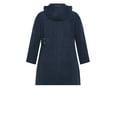 thumbnail image 2 of Avenue Women's Plus Size Faux Wool Hooded Full Zip Plain Coat, 2 of 5