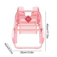 thumbnail image 3 of UALSRZL Clear Backpack, Heavy Duty PVC Transparent School Bag with Reinforced Strap, Large Capacity Bookbags for Boys Girls Stadium Approved, Pink, 3 of 7