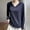 Navy, variant on Women's Knit Cotton Hoodie Lightweight Breathable Long Sleeve Sun Protection V Neck Casual Pullover Tops for Ladies M-2XL White
