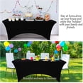 thumbnail image 5 of Nvzi Manteles para mesas de 6 pies, manteles de licra de 6 pies, manteles rectangulares negros de 6 pies para eventos, bodas, banquetes y fiestas, 5 of 5