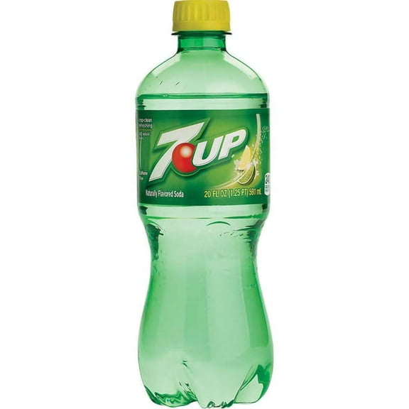 7UP Soda Pop 20oz Bottles, Quantity of 10