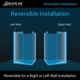 thumbnail image 4 of DreamLine Linea Two Individual Frameless Shower Screens 30 in. W x 72 in. H each, Open Entry Design in Satin Black, 4 of 12